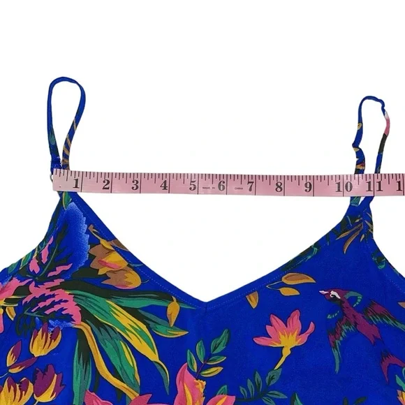 Cynthia Rowley Blue Tropical Floral Tank Top Size Small NWT - Picture 10 of 17